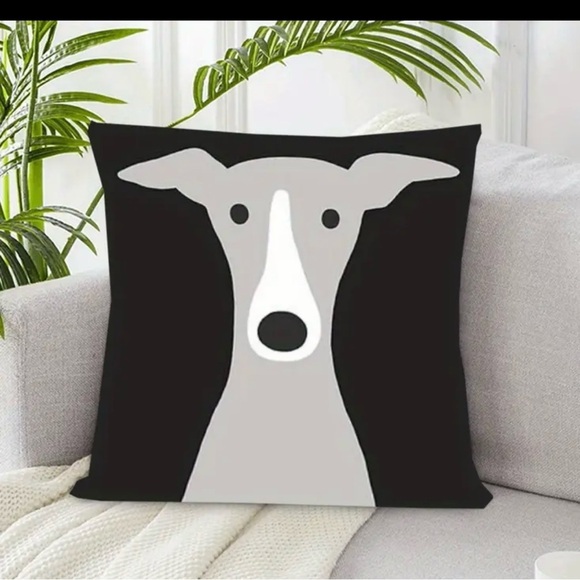 New Throw Pillow Cover Greyhound IG Sighthound Whippet Dog 18x18 - Picture 2 of 6